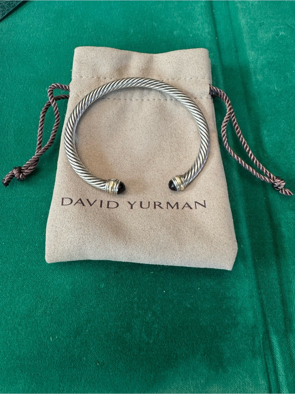 David Yurman Sterling Silver and 14kt Amethyst Bracelet